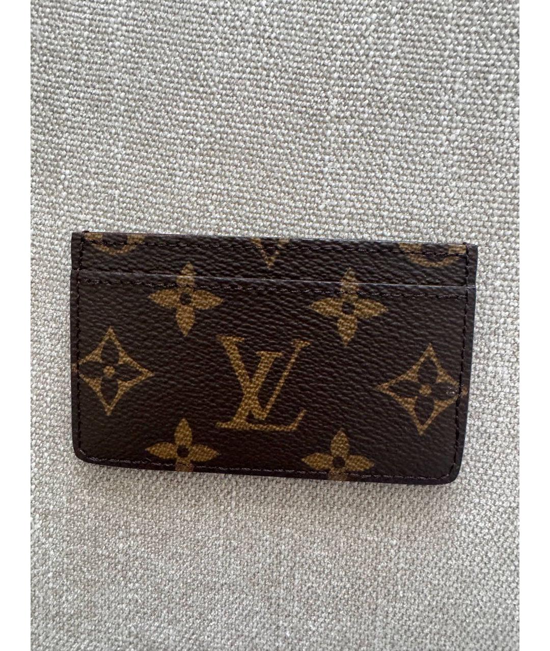 LOUIS VUITTON Коричневый кардхолдер, фото 4