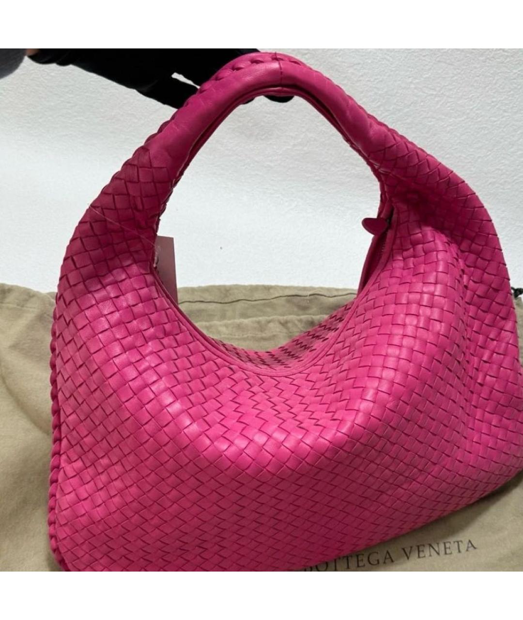 BOTTEGA VENETA Розовая сумка через плечо, фото 3