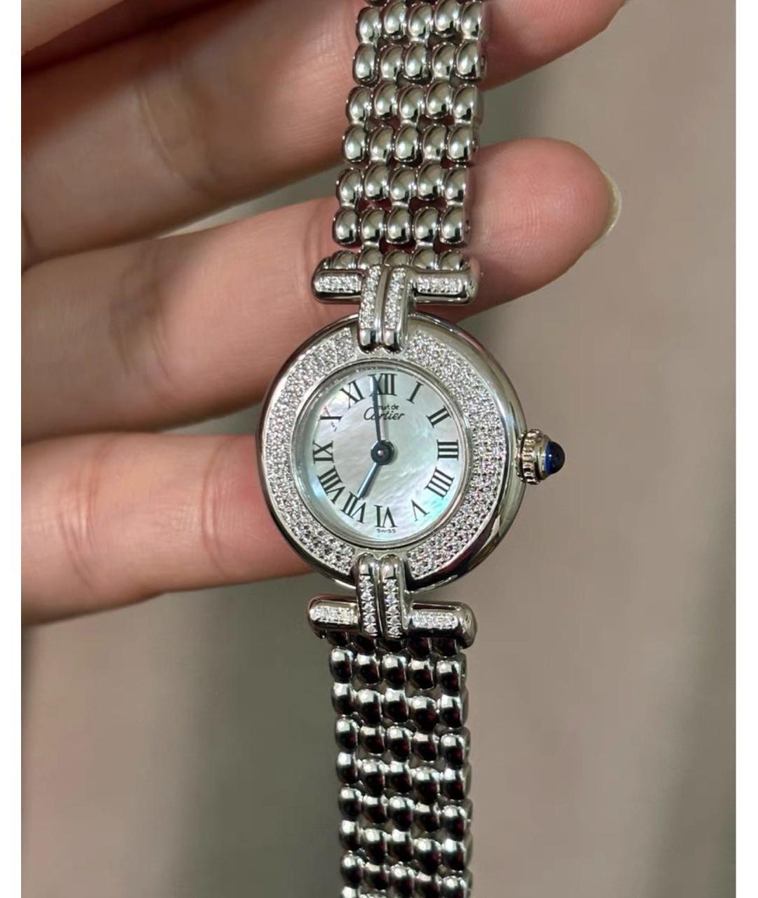 CARTIER Серебряные часы из белого золота, фото 3
