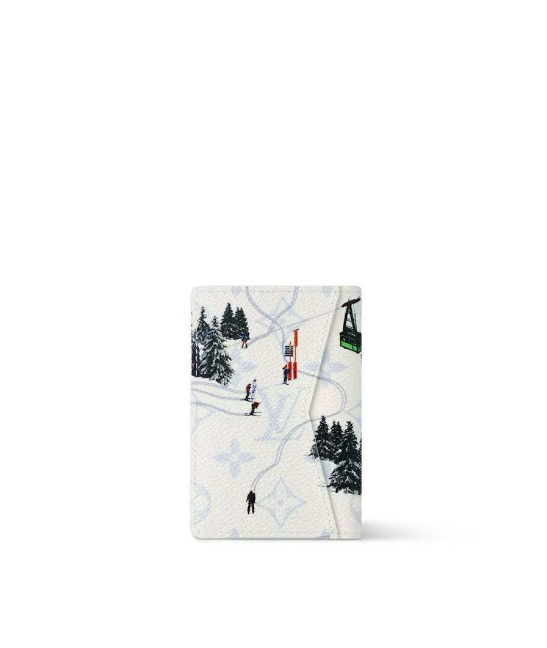 LOUIS VUITTON Белый кожаный кошелек, фото 4