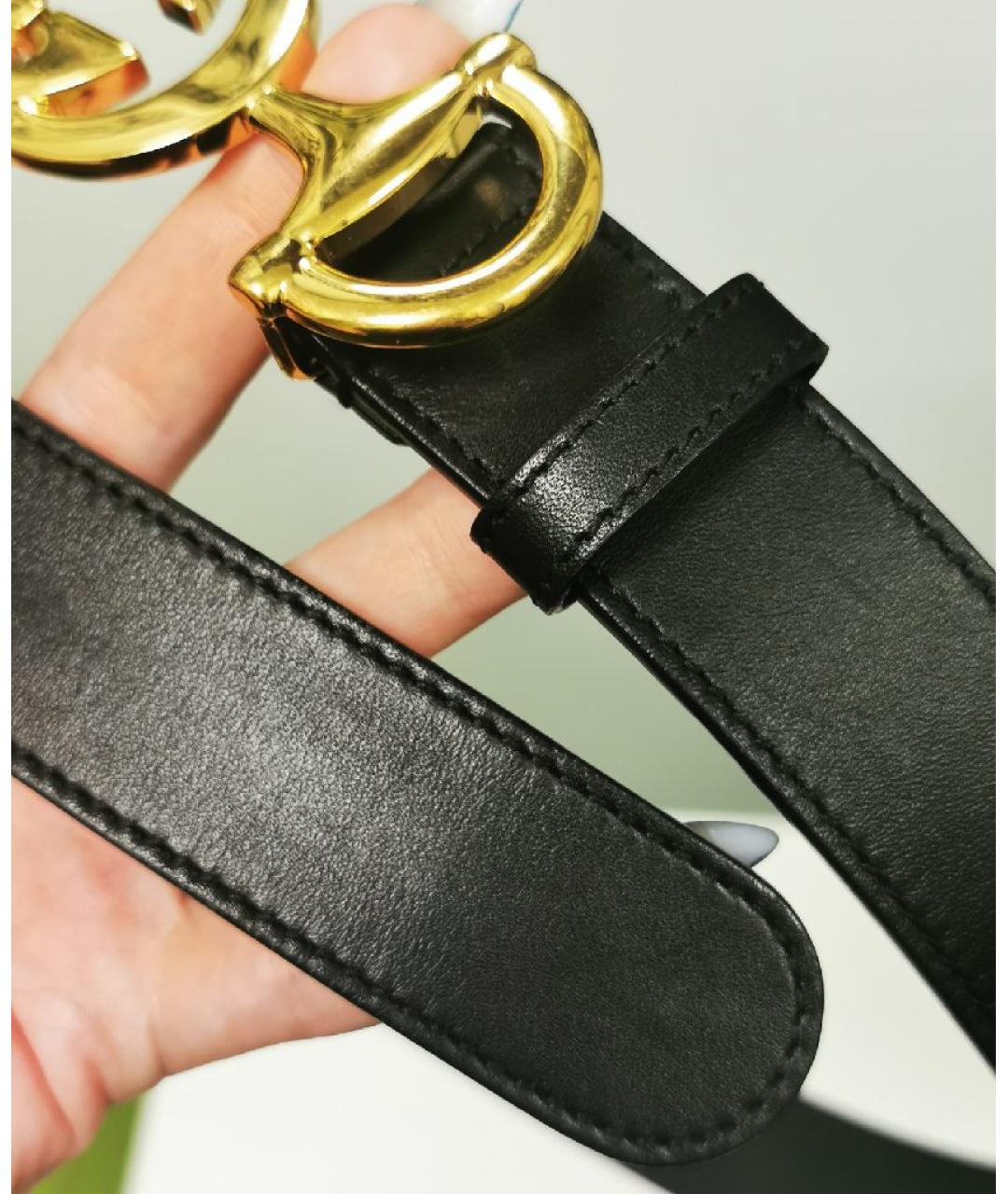GUCCI Черный кожаный ремень, фото 5