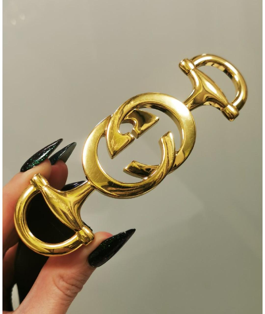 GUCCI Черный кожаный ремень, фото 4