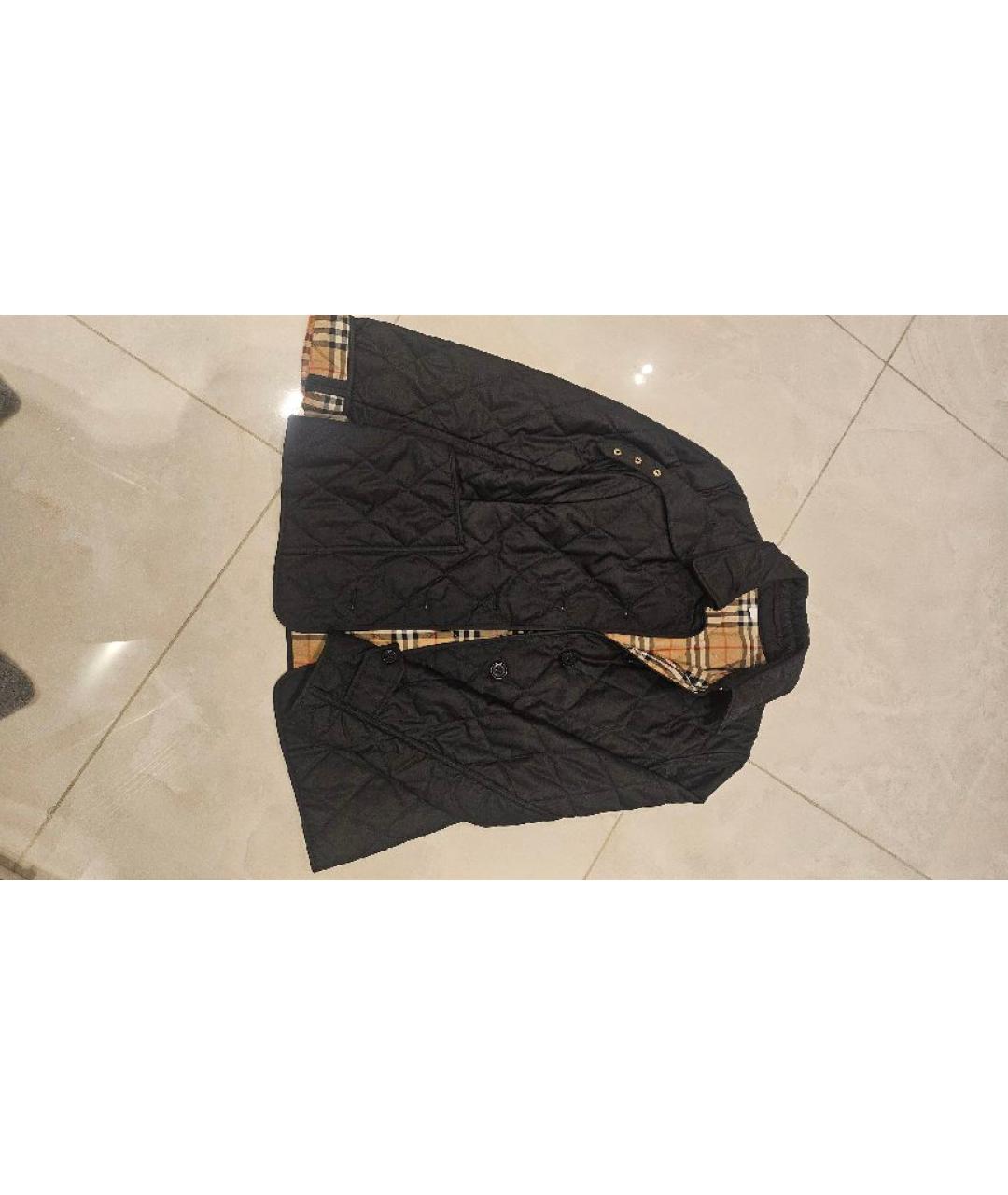 BURBERRY Черная хлопковая куртка, фото 4
