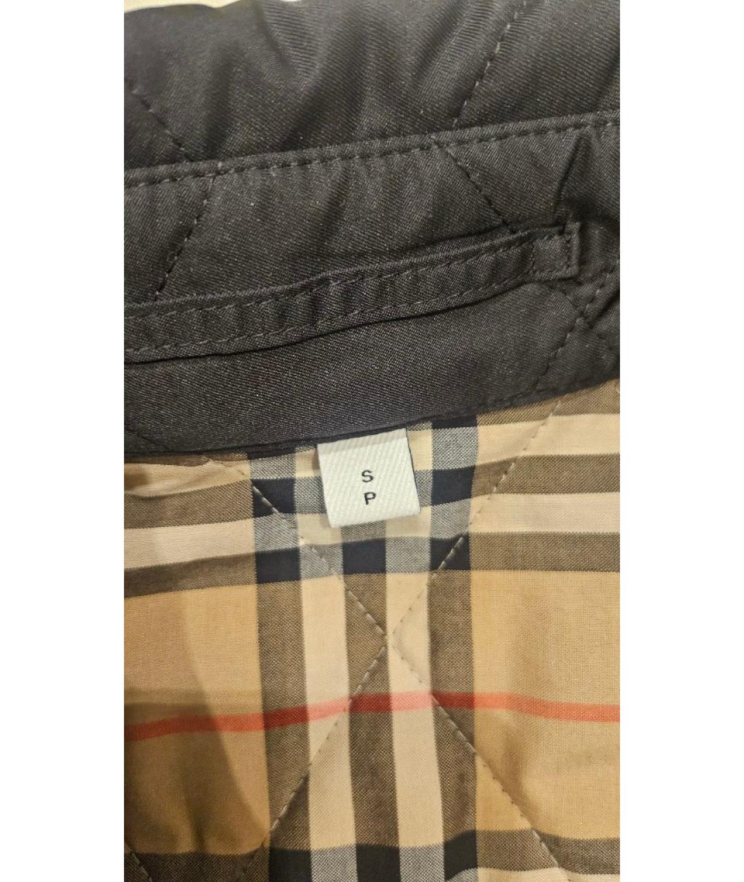 BURBERRY Черная хлопковая куртка, фото 2