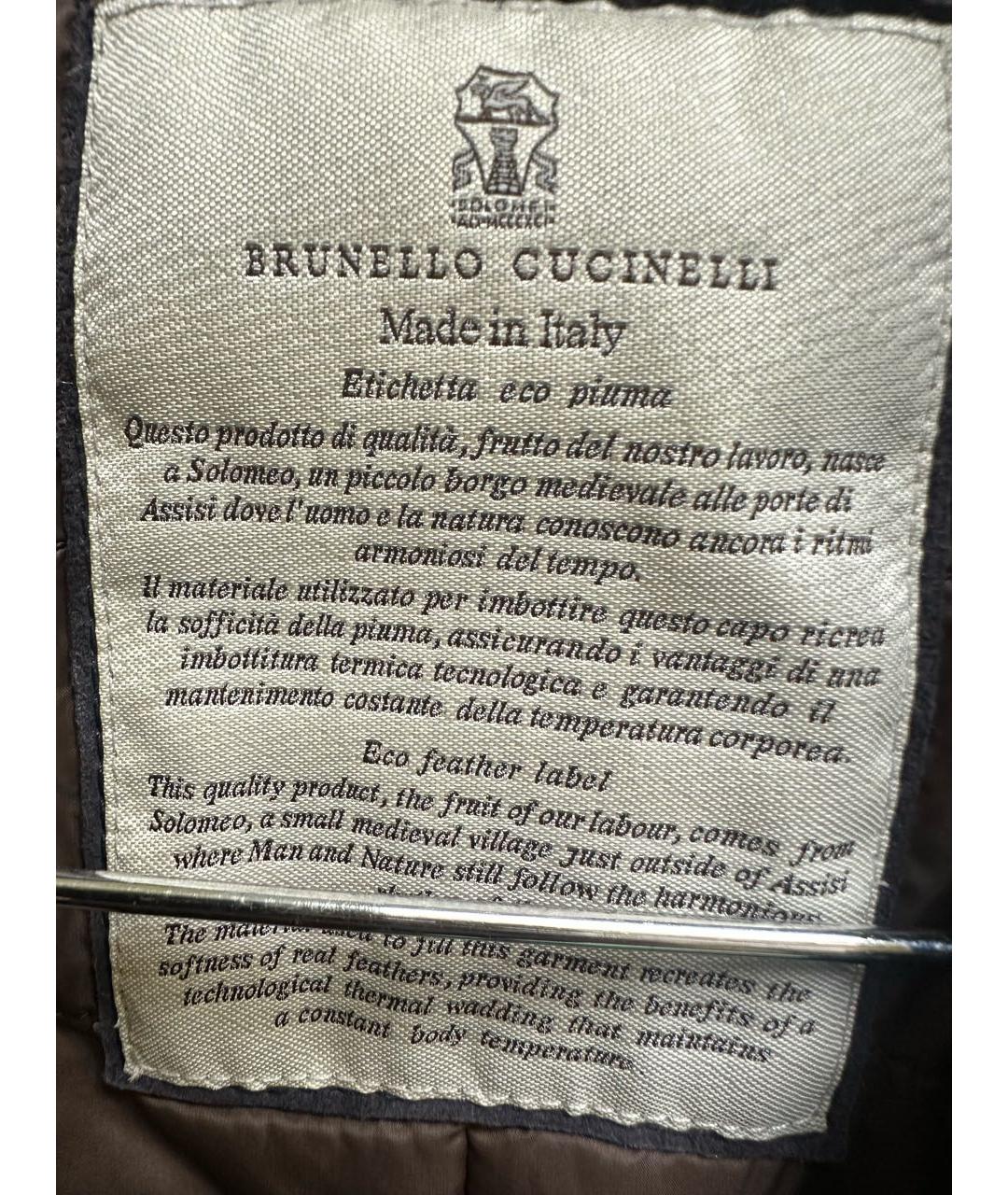 BRUNELLO CUCINELLI Антрацитовая замшевая куртка, фото 4