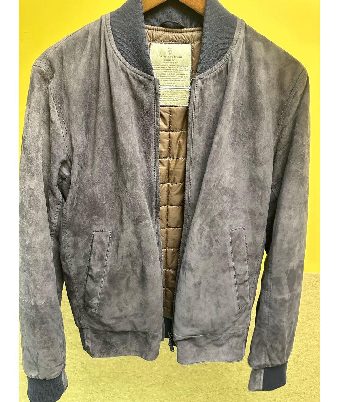 BRUNELLO CUCINELLI Антрацитовая замшевая куртка, фото 5