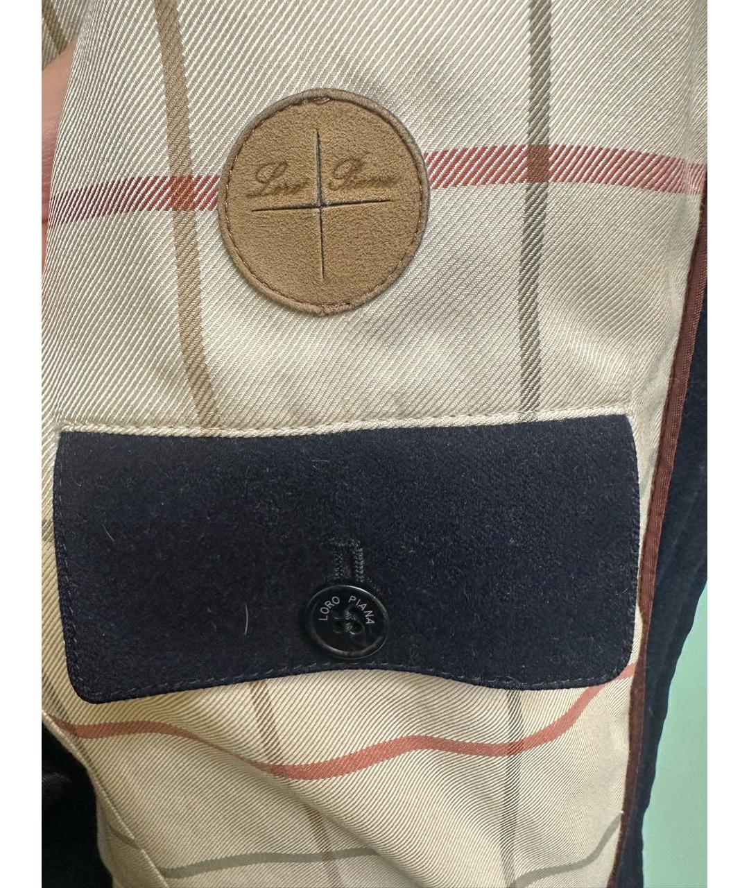 LORO PIANA Темно-синее кашемировое пальто, фото 4