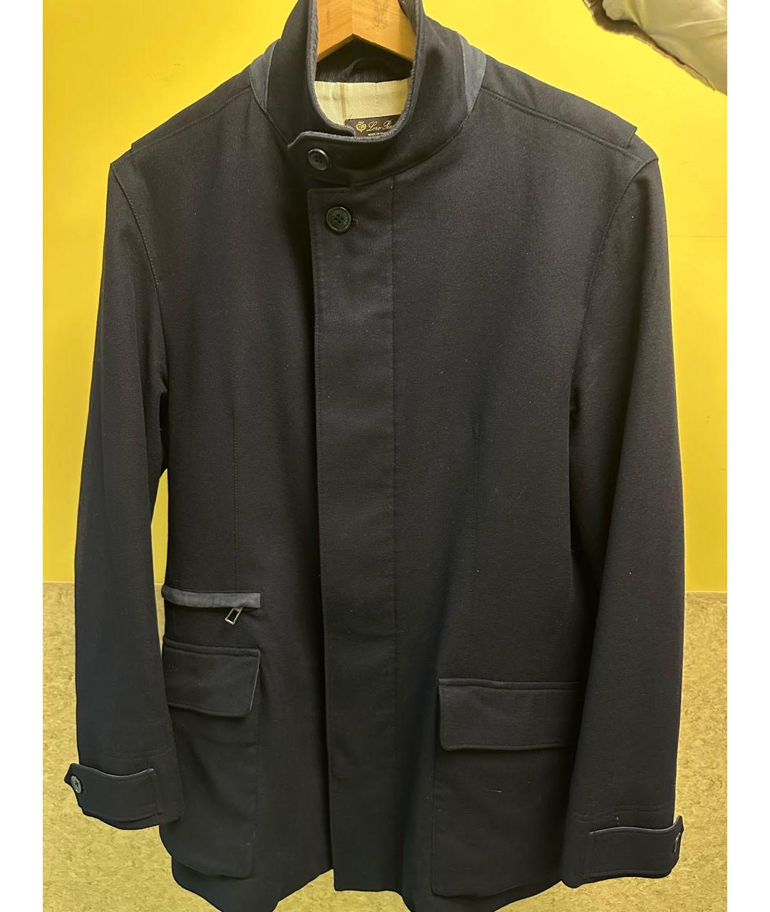 LORO PIANA Темно-синее кашемировое пальто, фото 6