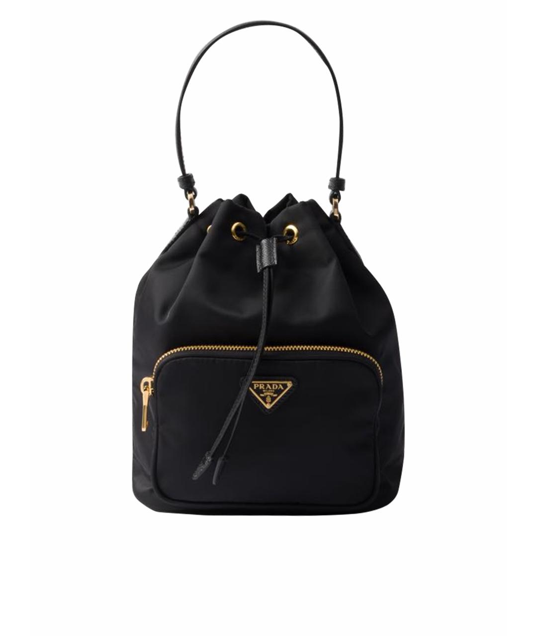 PRADA Черная синтетическая сумка с короткими ручками, фото 1