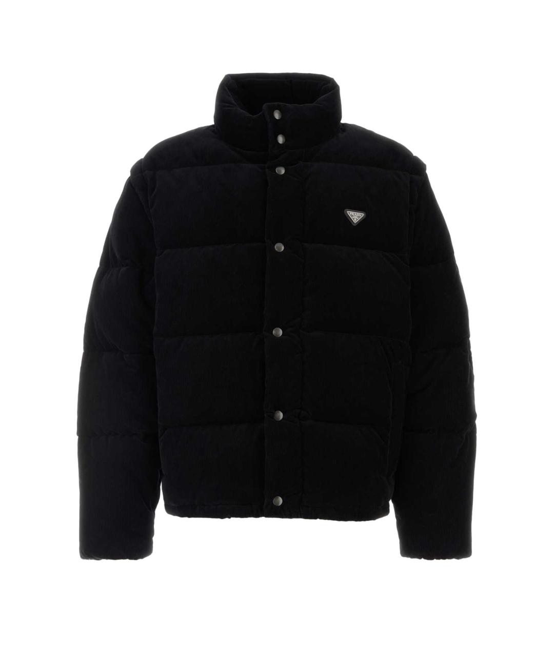 PRADA Черный хлопковый пуховик, фото 1