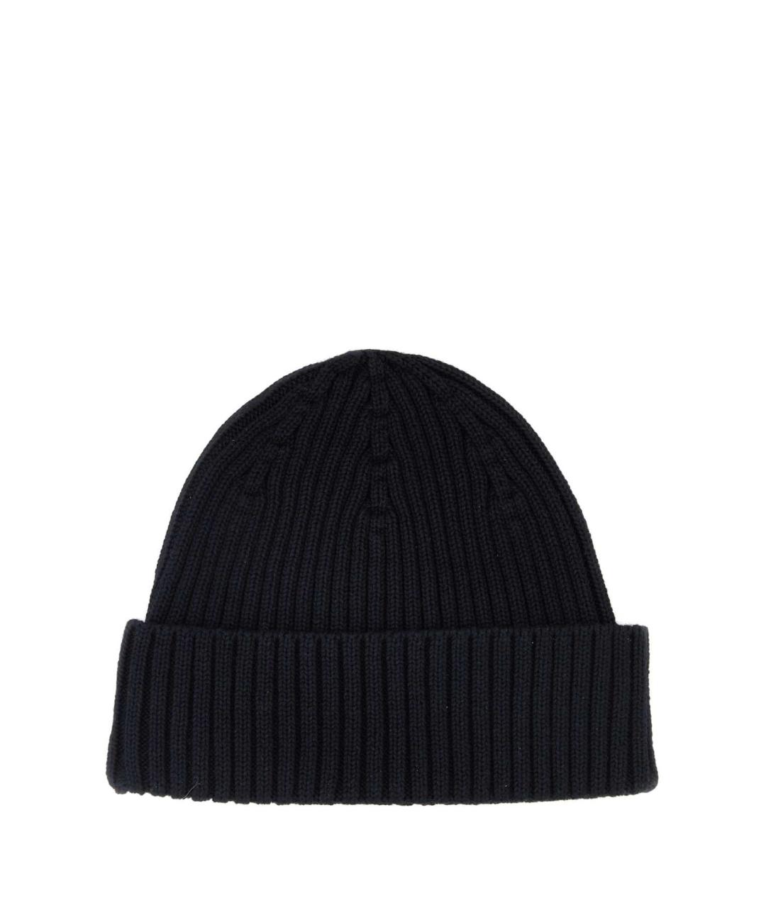 MAISON KITSUNE Черная хлопковая шапка, фото 2