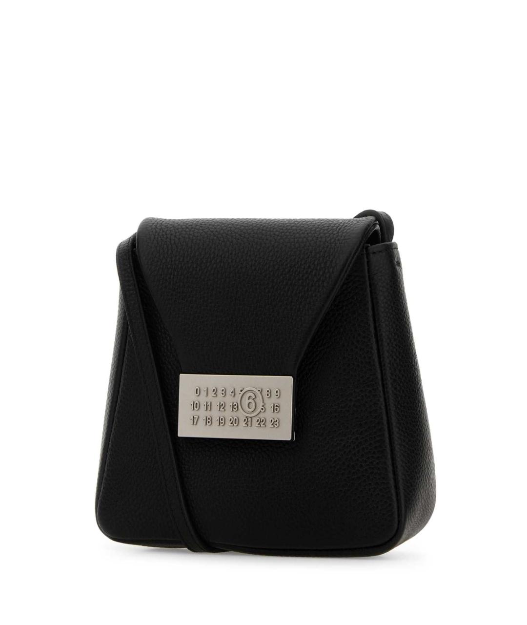 MM6 MAISON MARGIELA Черная кожаная сумка через плечо, фото 2