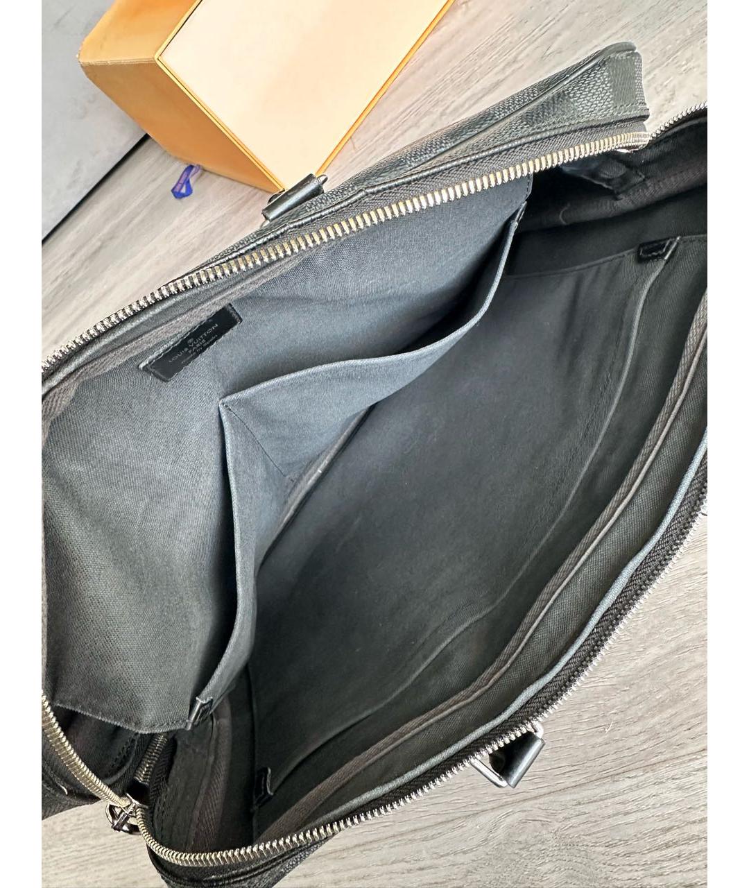 LOUIS VUITTON Антрацитовый портфель, фото 4