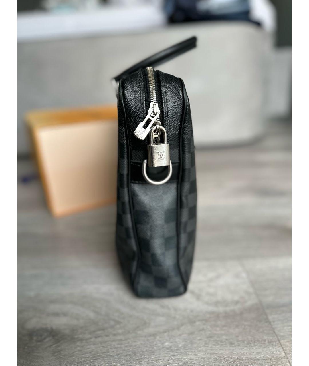 LOUIS VUITTON Антрацитовый портфель, фото 3