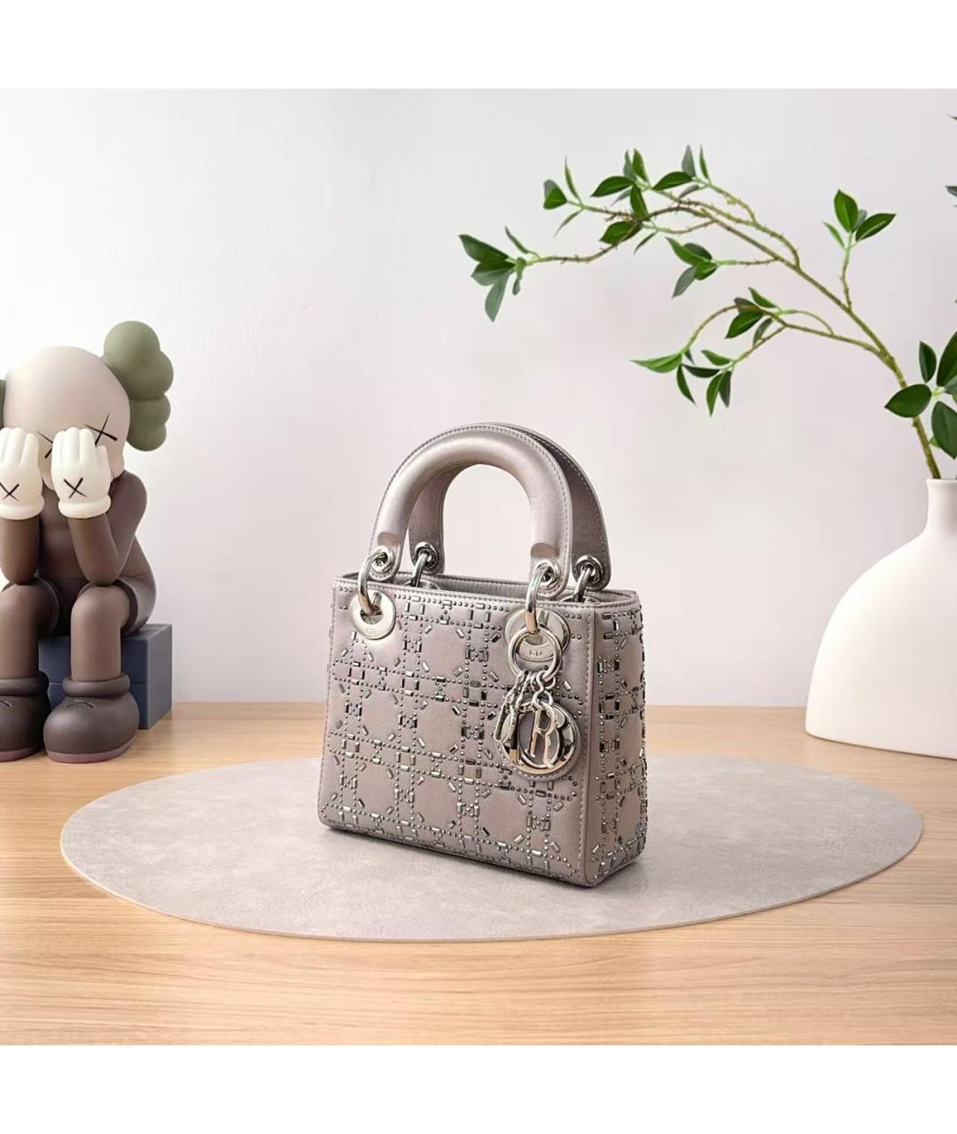 CHRISTIAN DIOR Серая сумка с короткими ручками, фото 2