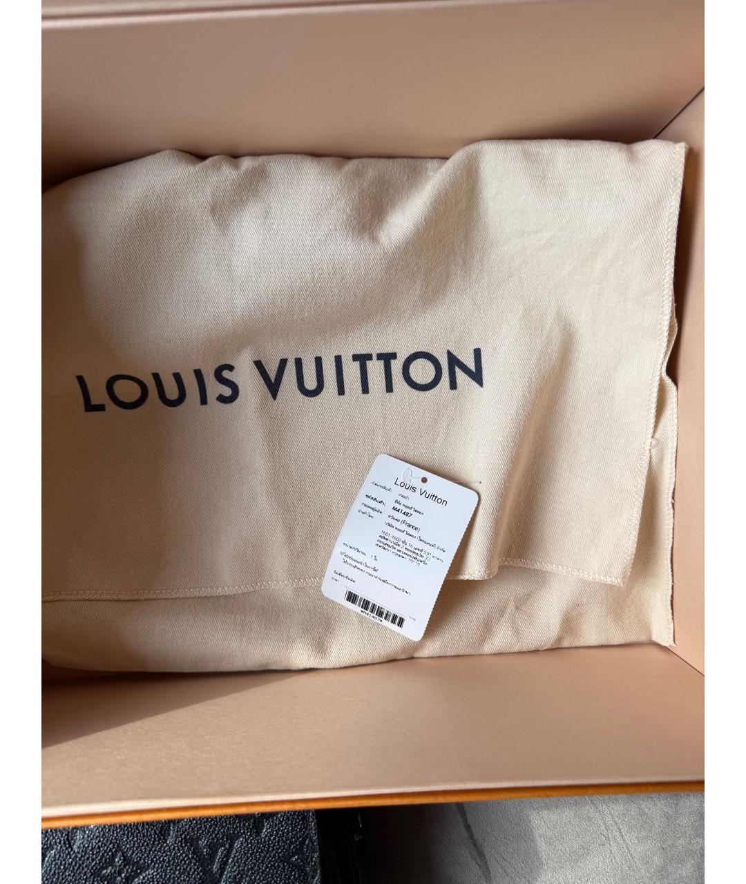 LOUIS VUITTON Черная кожаная сумка с короткими ручками, фото 6