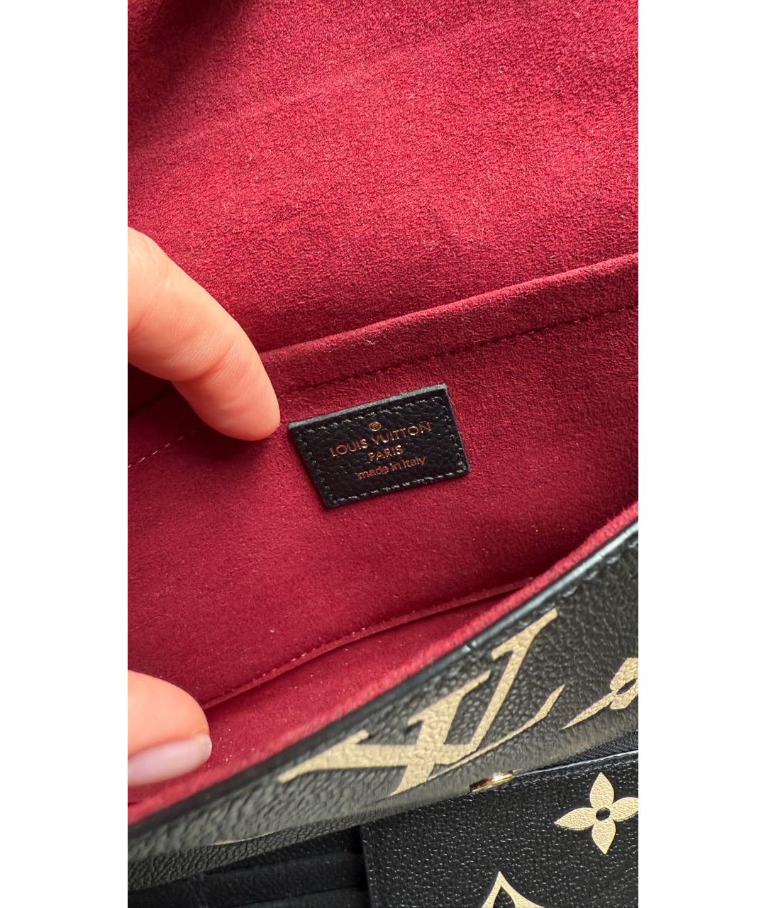 LOUIS VUITTON Черная кожаная сумка через плечо, фото 4