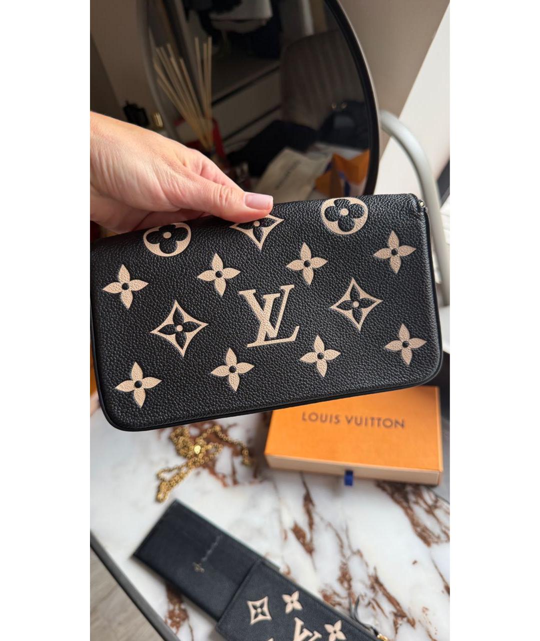 LOUIS VUITTON Черная кожаная сумка через плечо, фото 7