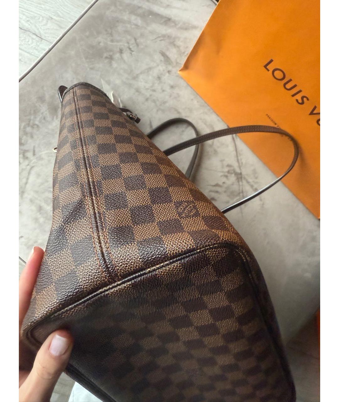 LOUIS VUITTON Коричневая сумка тоут из искусственной кожи, фото 4