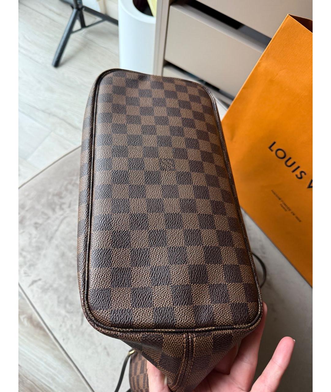 LOUIS VUITTON Коричневая сумка тоут из искусственной кожи, фото 3