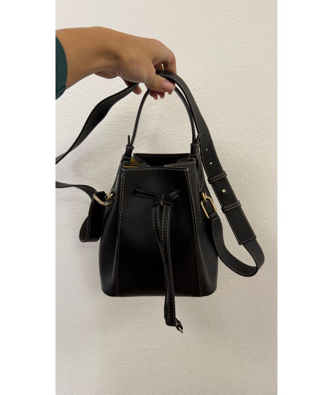 FURLA Черная кожаная сумка тоут, фото 6