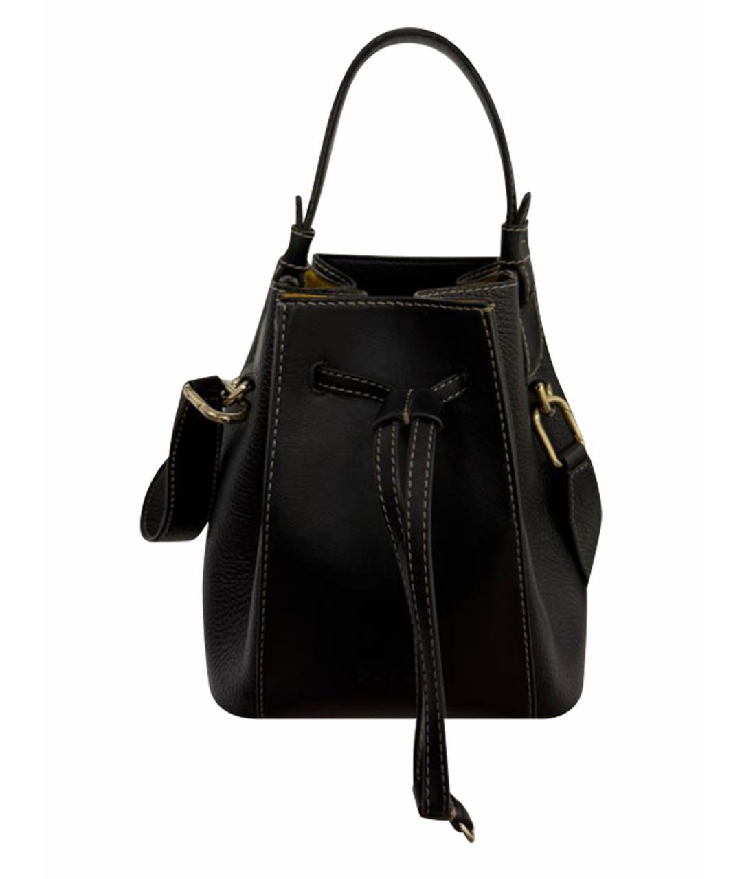 FURLA Черная кожаная сумка тоут, фото 1