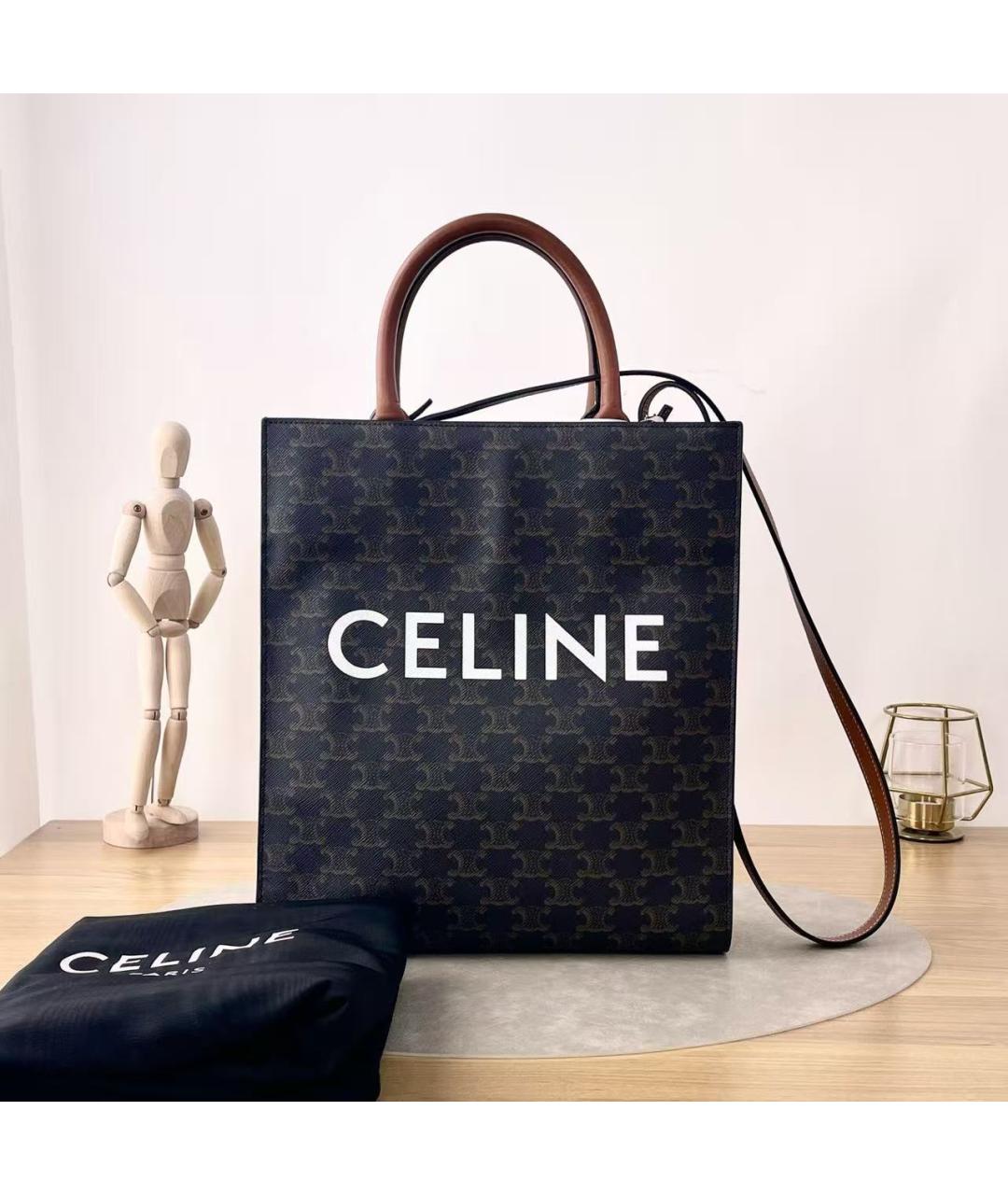 CELINE Коричневая сумка через плечо, фото 2