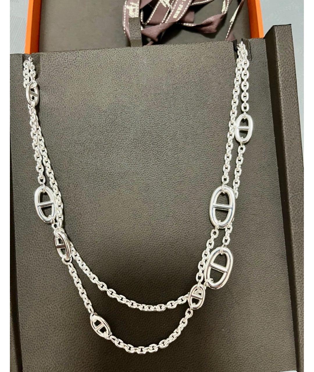 HERMES Серебряное серебряное колье, фото 4