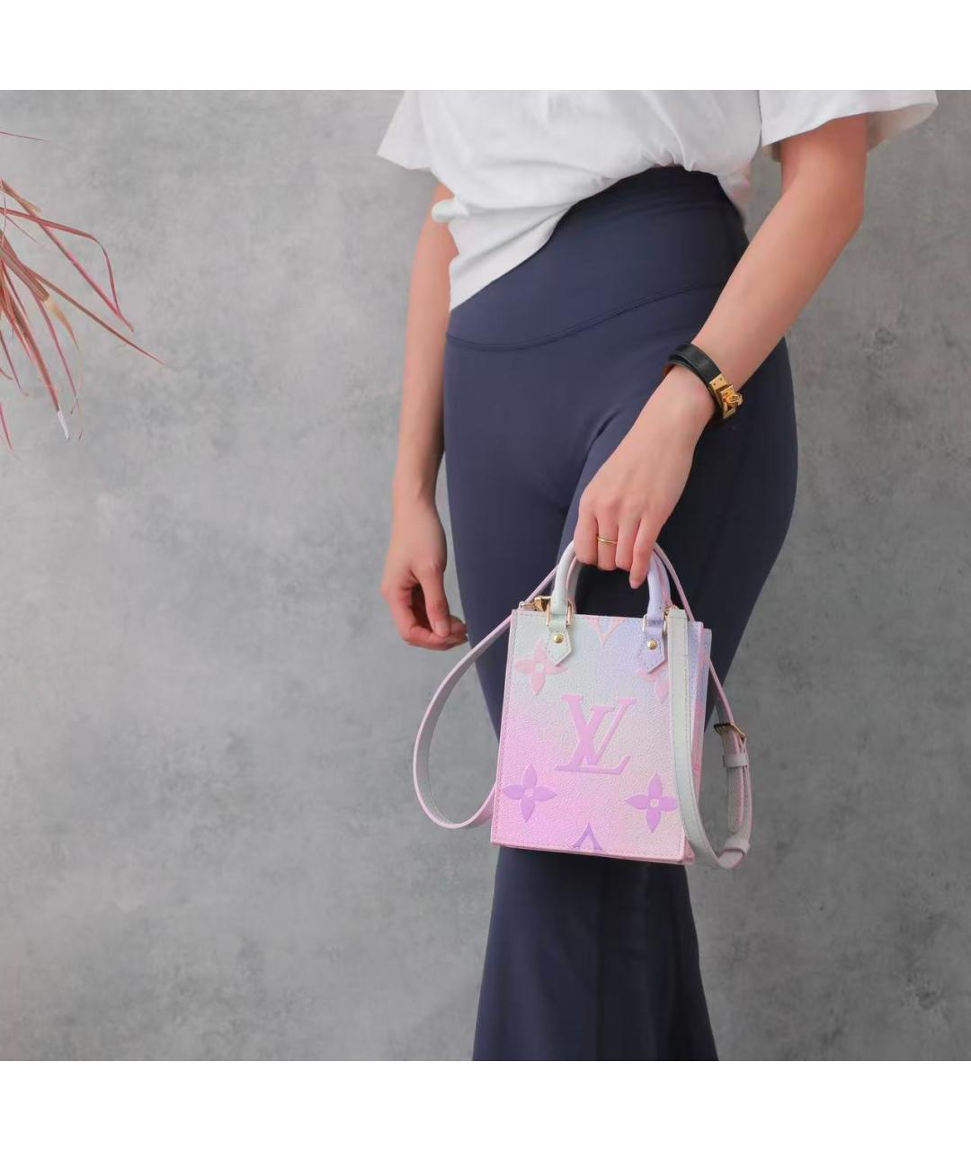 LOUIS VUITTON Розовая кожаная сумка через плечо, фото 6