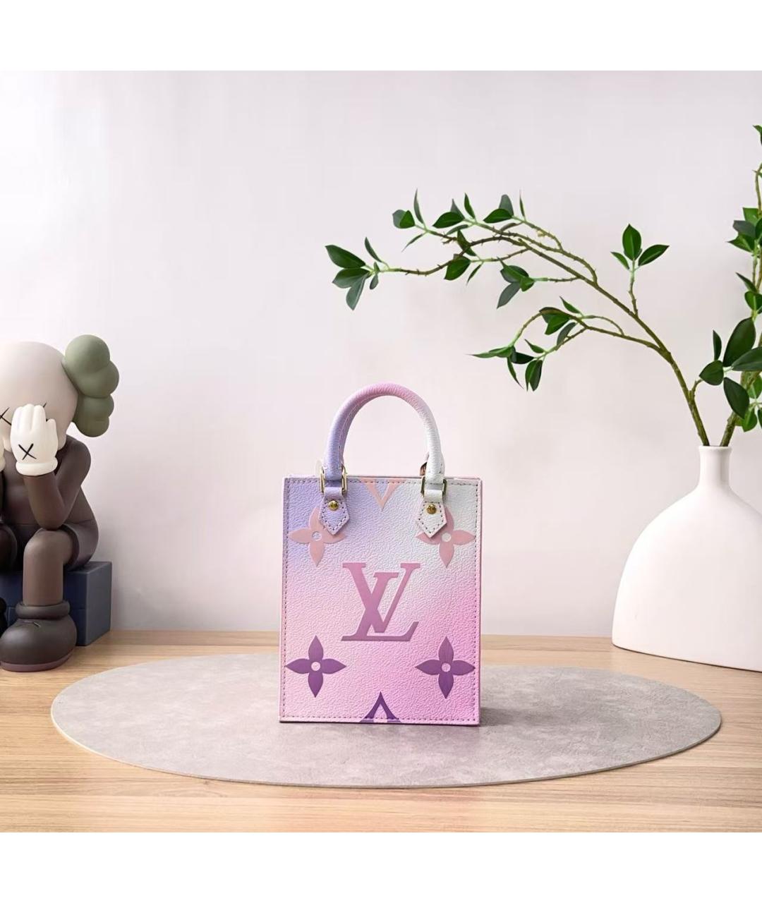 LOUIS VUITTON Розовая кожаная сумка через плечо, фото 2