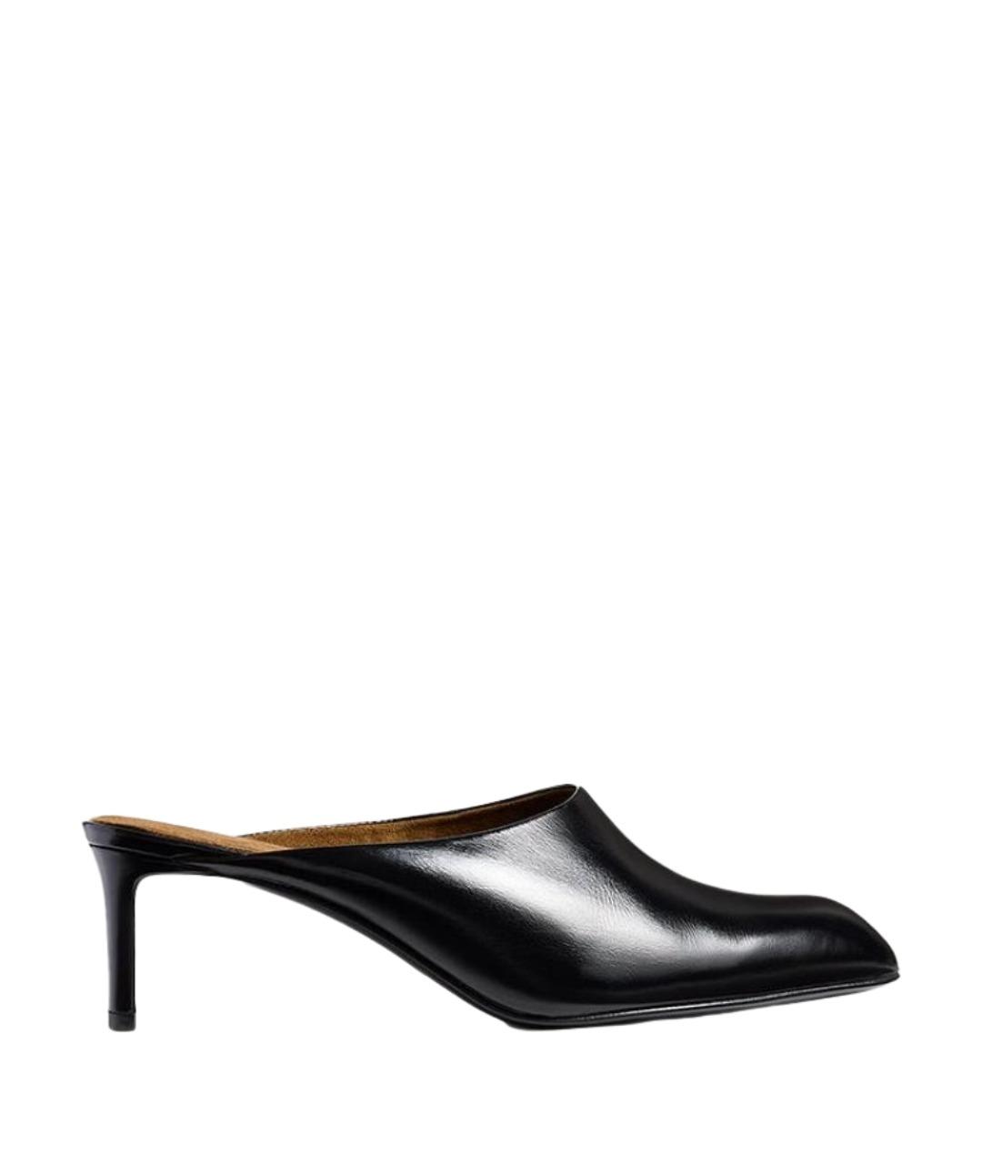KHAITE Черные кожаные мюли, фото 1