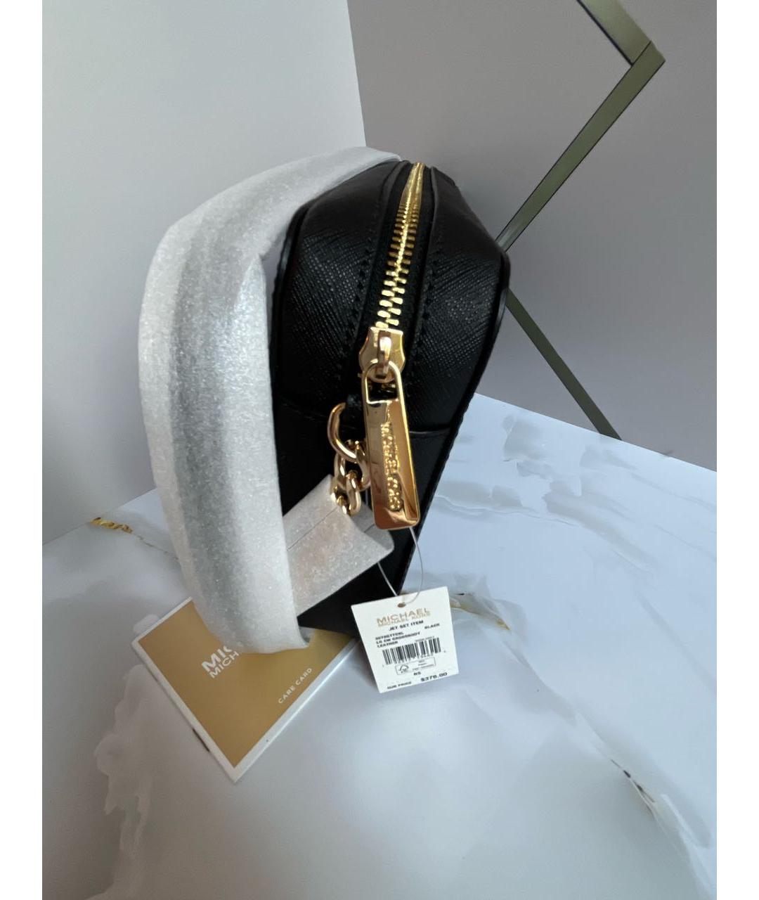 MICHAEL KORS Черная кожаная сумка через плечо, фото 3