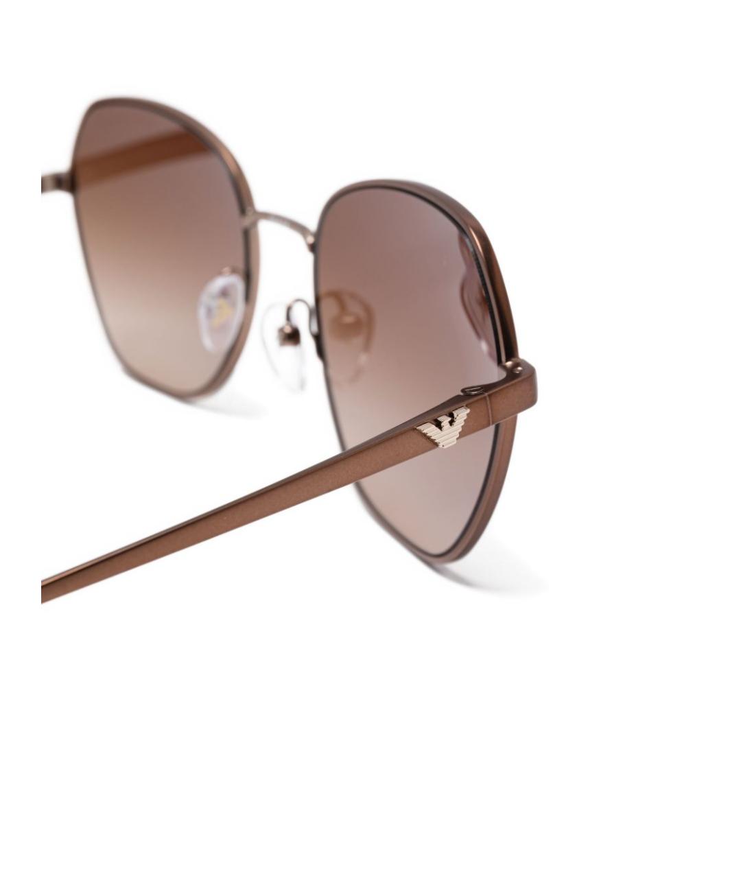 EMPORIO ARMANI Коричневые солнцезащитные очки, фото 3