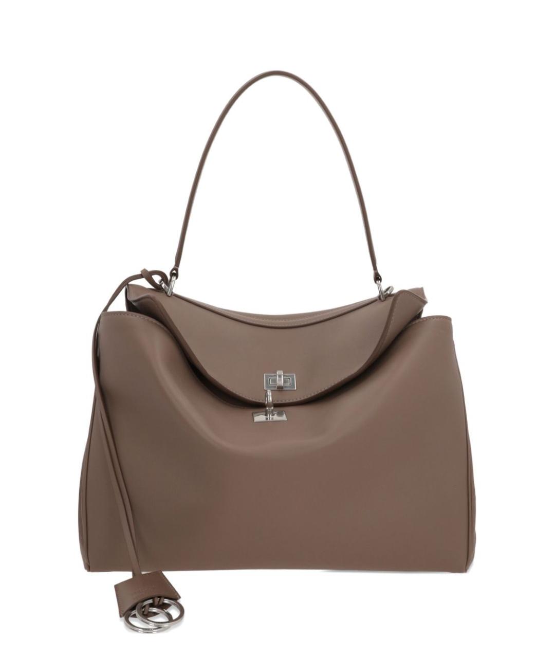 BALENCIAGA Бежевая кожаная сумка тоут, фото 1