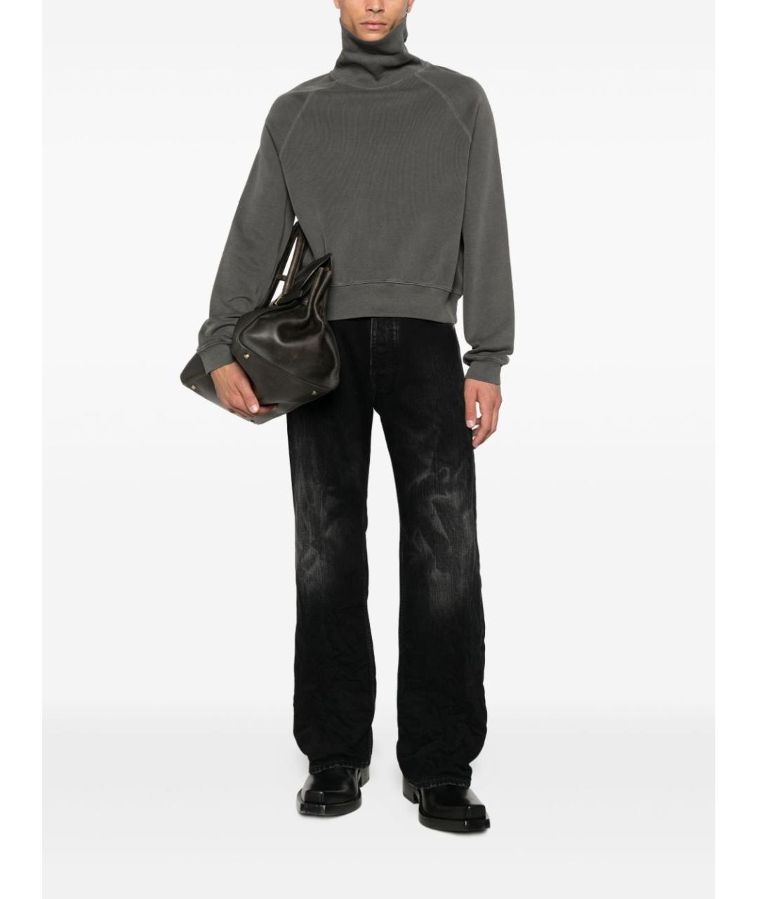 BALENCIAGA Черные хлопковые повседневные брюки, фото 4