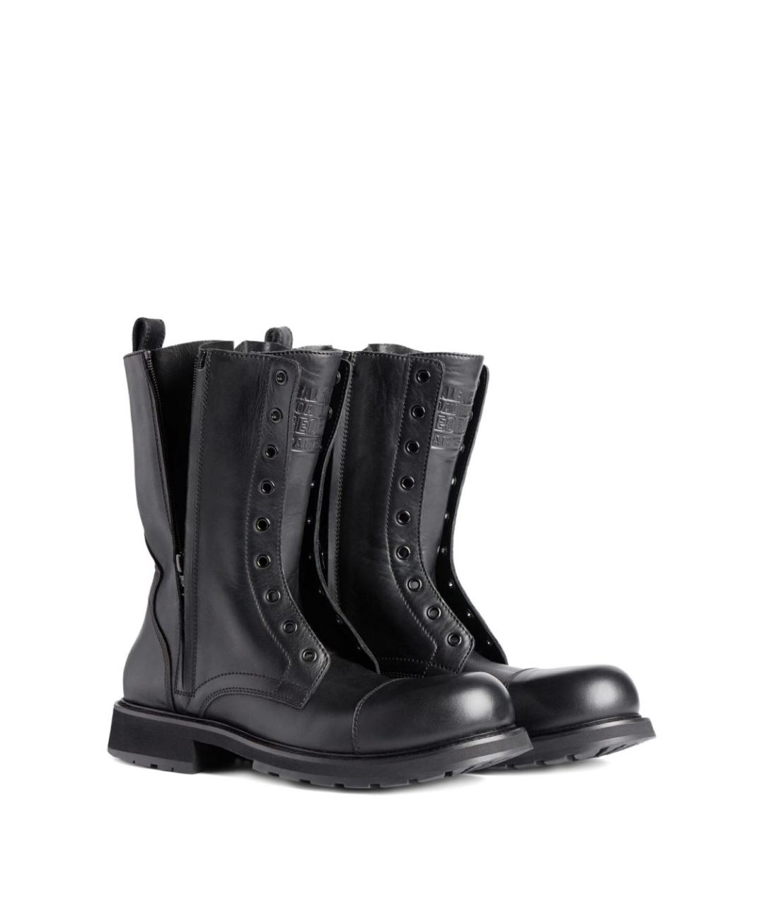 BALENCIAGA Черные кожаные высокие ботинки, фото 4