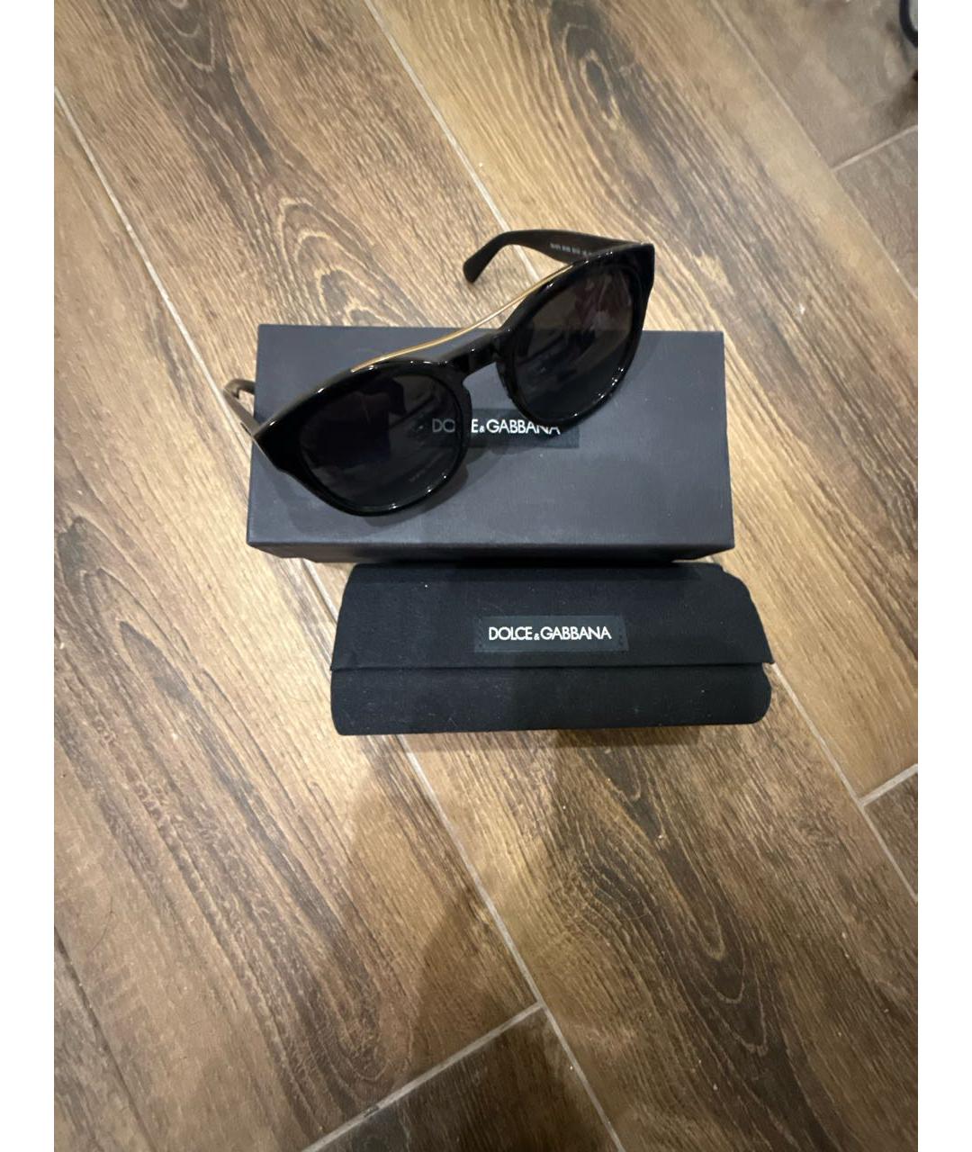 DOLCE&GABBANA Черные пластиковые солнцезащитные очки, фото 5