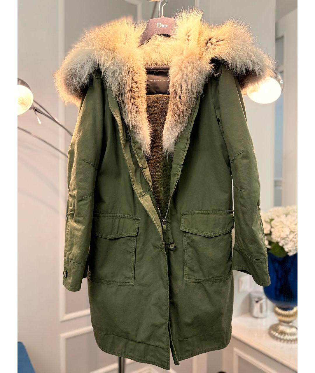 ERMANNO SCERVINO Хаки хлопковая парка, фото 8