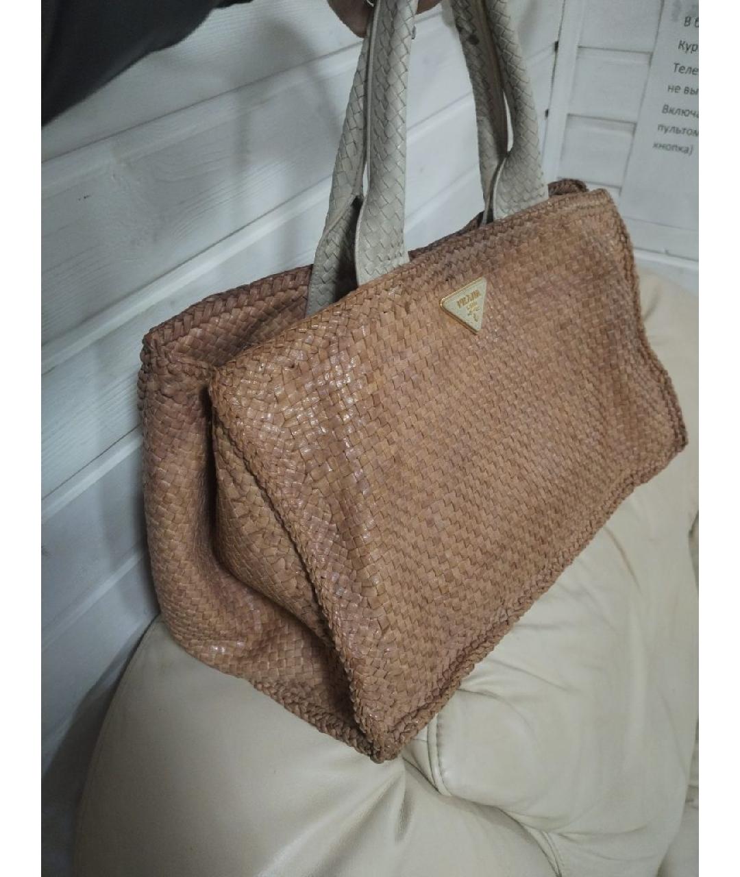 PRADA Коричневая кожаная сумка через плечо, фото 3