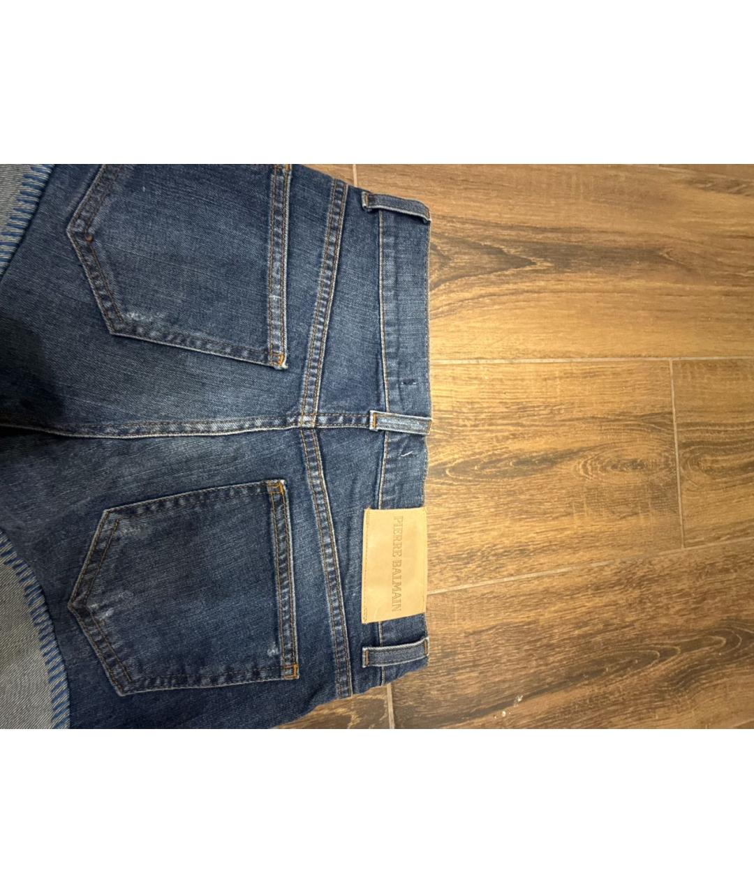 PIERRE BALMAIN Синие деним шорты, фото 3