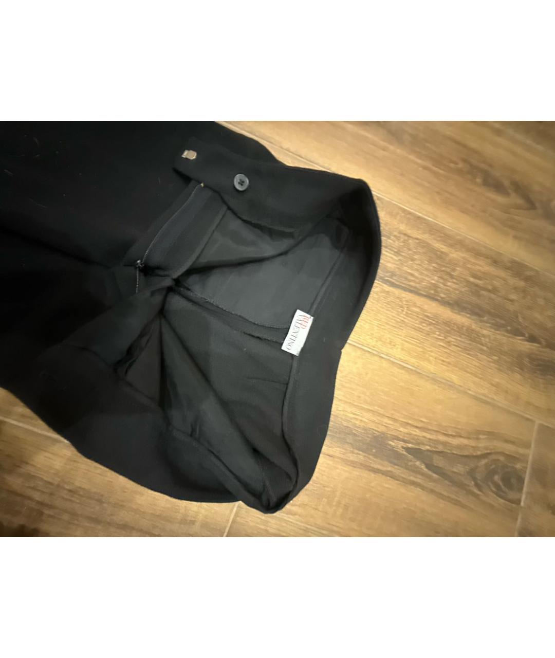 RED VALENTINO Черные шерстяные брюки узкие, фото 3