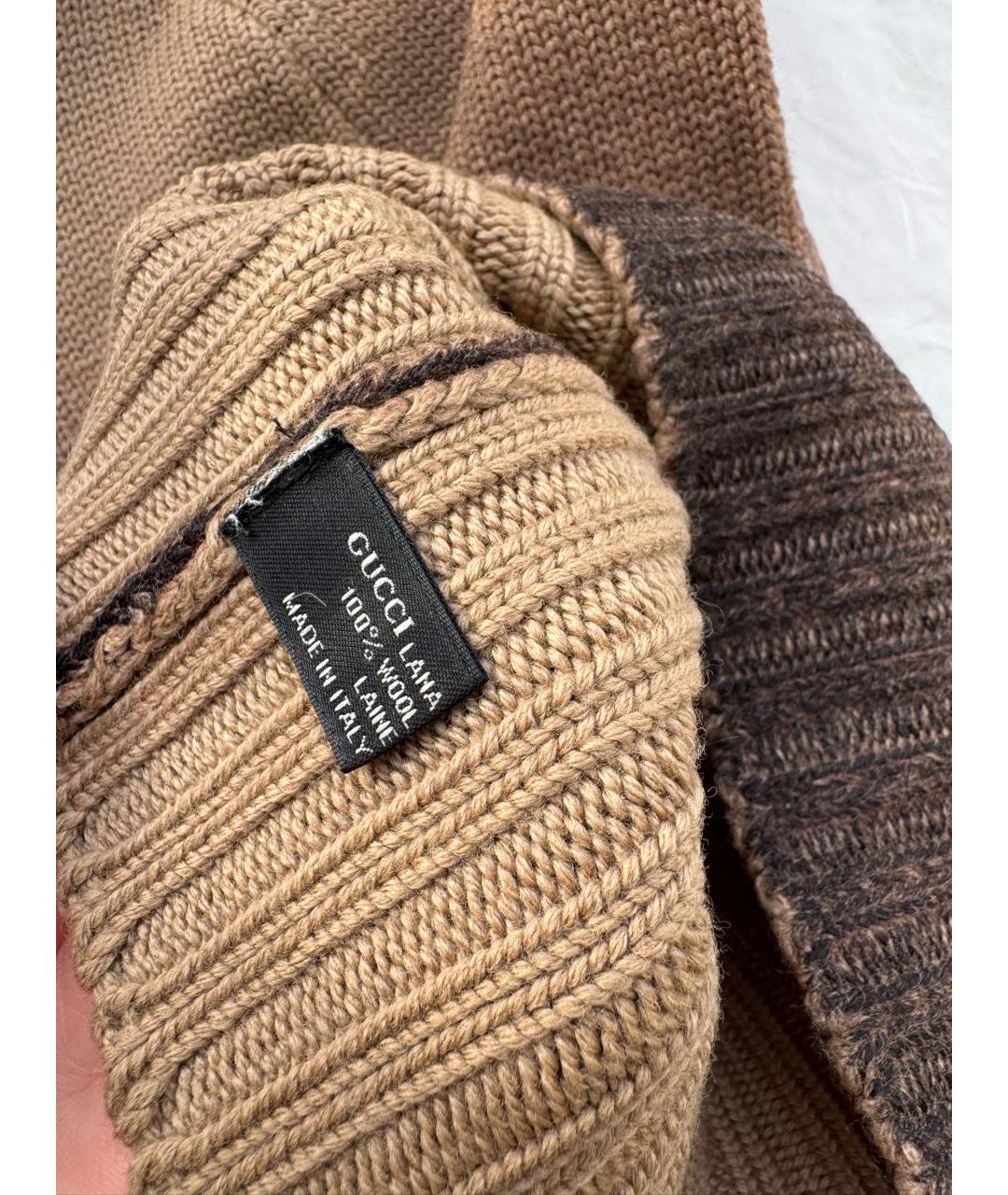 GUCCI Коричневая шерстяная шапка, фото 4