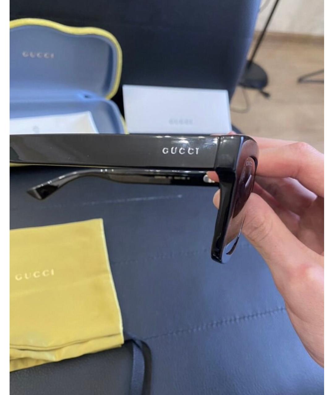 GUCCI Черные пластиковые солнцезащитные очки, фото 6