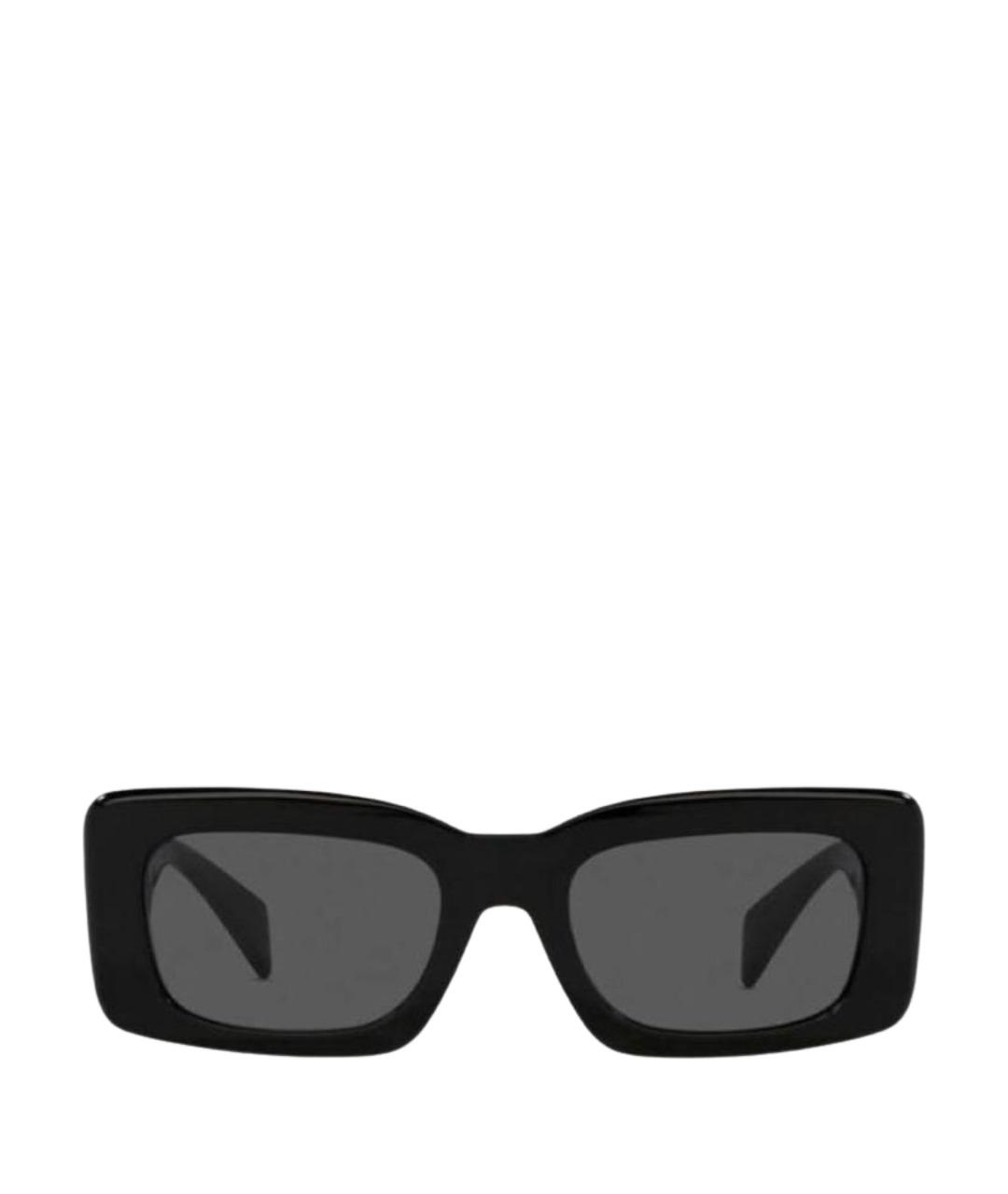 VERSACE Черные пластиковые солнцезащитные очки, фото 1