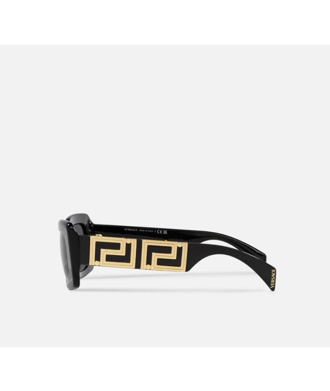 VERSACE Черные пластиковые солнцезащитные очки, фото 4