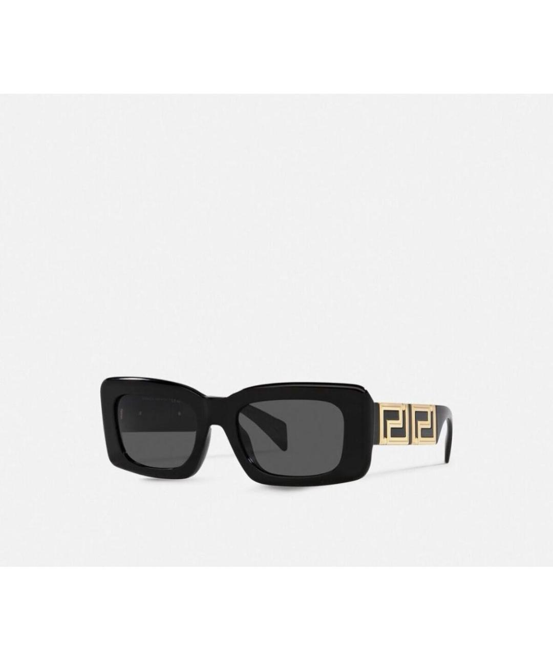 VERSACE Черные пластиковые солнцезащитные очки, фото 3