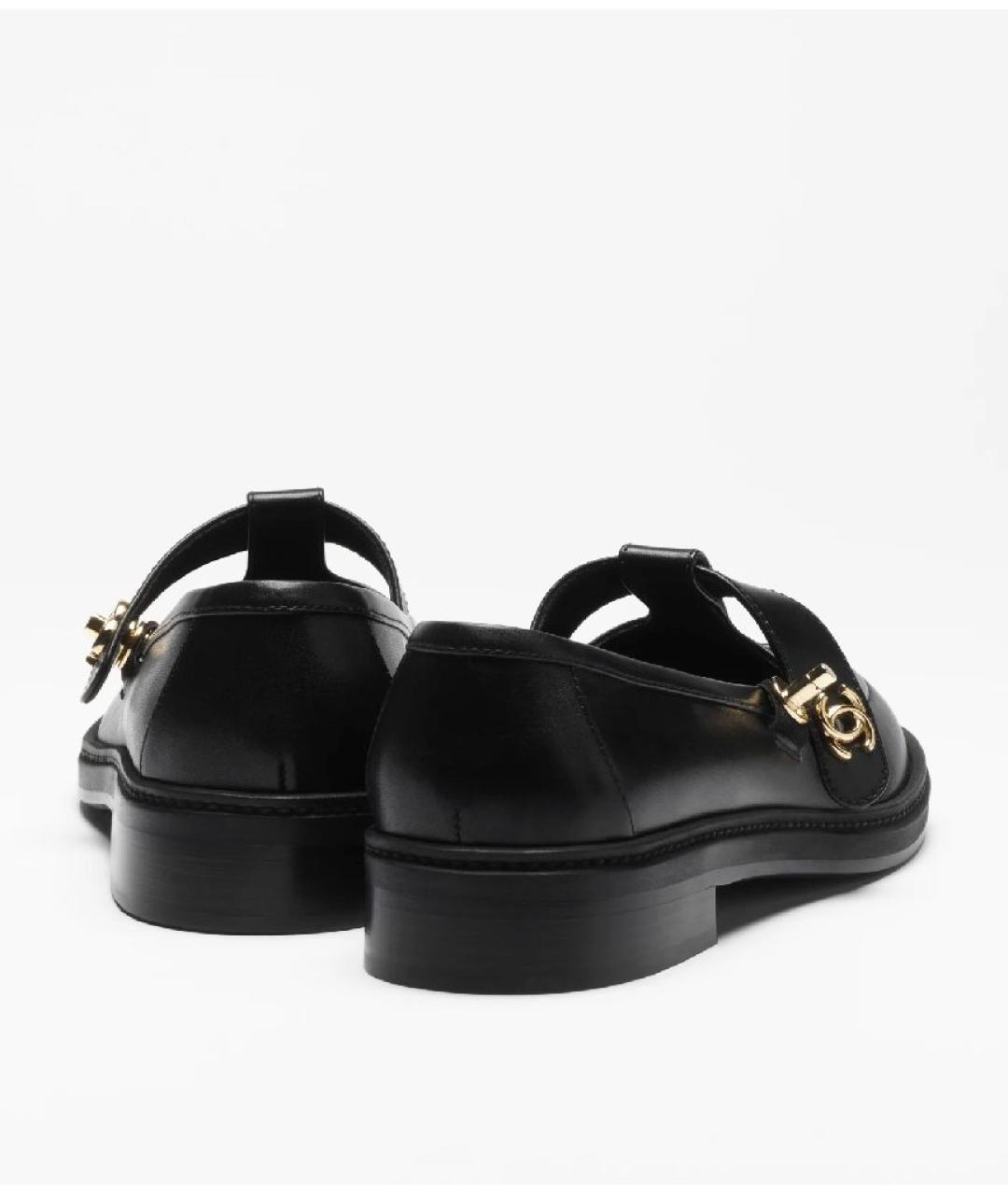 CHANEL Черные кожаные лоферы, фото 2