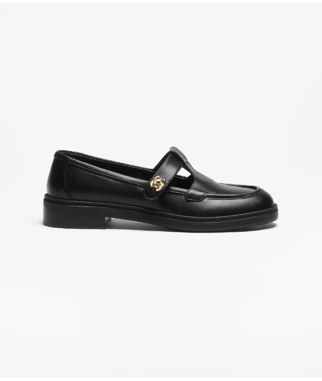 CHANEL Черные кожаные лоферы, фото 1