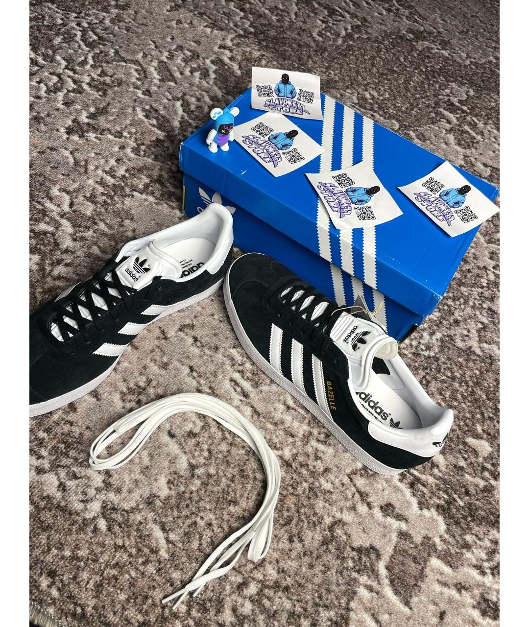 ADIDAS Черные замшевые низкие кроссовки / кеды, фото 4