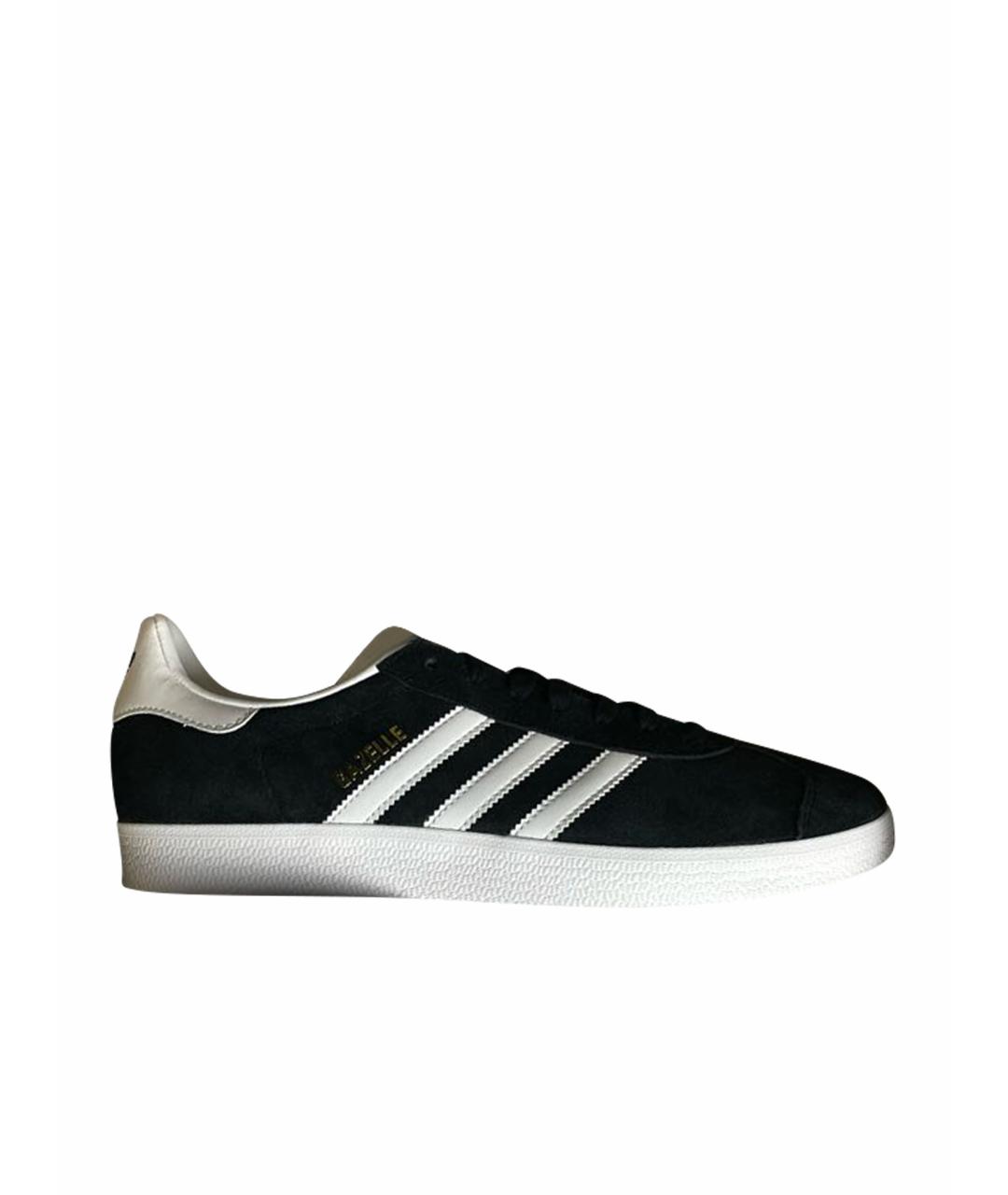 ADIDAS Черные замшевые низкие кроссовки / кеды, фото 1